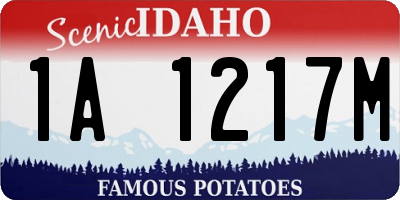 ID license plate 1A1217M