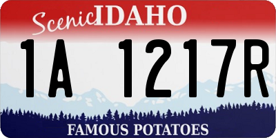 ID license plate 1A1217R