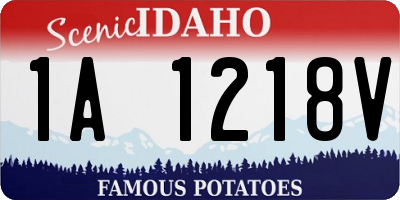 ID license plate 1A1218V