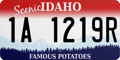 ID license plate 1A1219R