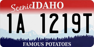 ID license plate 1A1219T