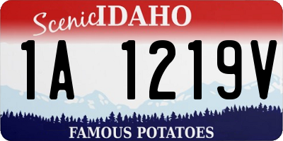 ID license plate 1A1219V
