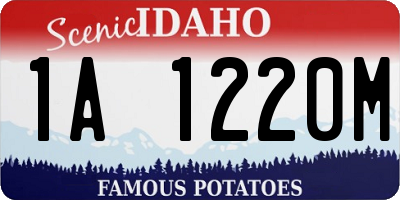 ID license plate 1A1220M