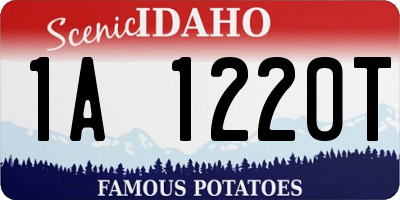 ID license plate 1A1220T