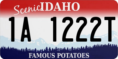 ID license plate 1A1222T