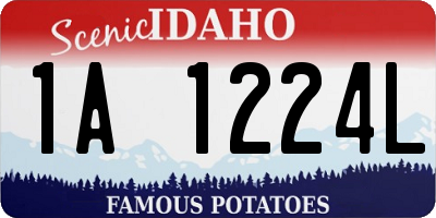 ID license plate 1A1224L