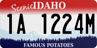 ID license plate 1A1224M