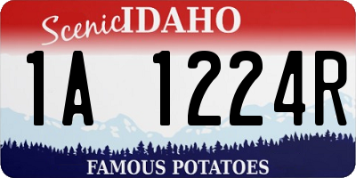 ID license plate 1A1224R