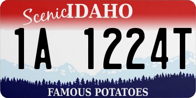 ID license plate 1A1224T