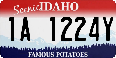 ID license plate 1A1224Y