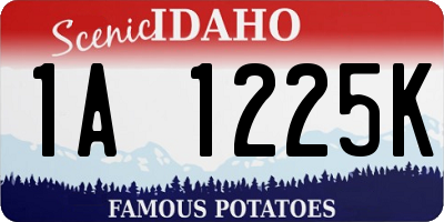 ID license plate 1A1225K