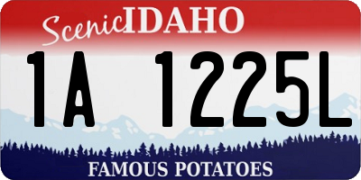 ID license plate 1A1225L
