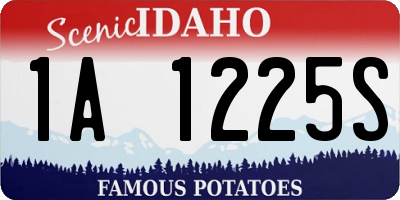 ID license plate 1A1225S
