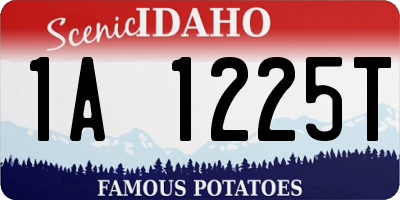 ID license plate 1A1225T