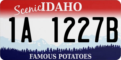 ID license plate 1A1227B