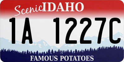 ID license plate 1A1227C