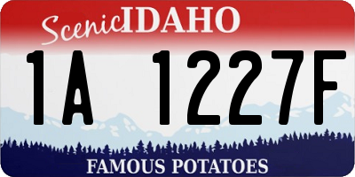 ID license plate 1A1227F