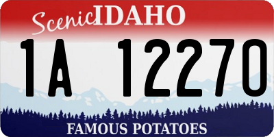 ID license plate 1A1227O