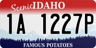 ID license plate 1A1227P