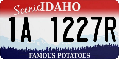 ID license plate 1A1227R