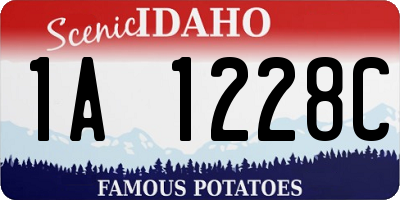 ID license plate 1A1228C