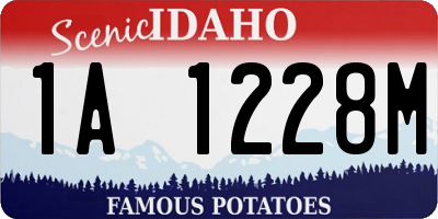 ID license plate 1A1228M