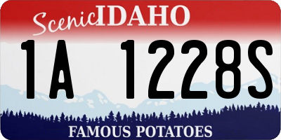 ID license plate 1A1228S