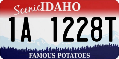 ID license plate 1A1228T