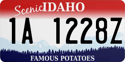 ID license plate 1A1228Z