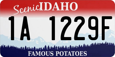 ID license plate 1A1229F