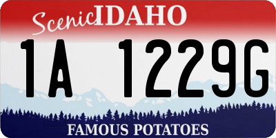 ID license plate 1A1229G