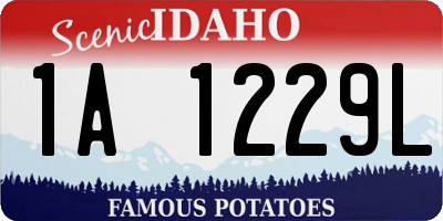 ID license plate 1A1229L