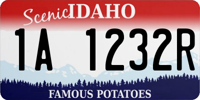 ID license plate 1A1232R