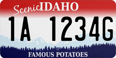 ID license plate 1A1234G