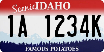 ID license plate 1A1234K