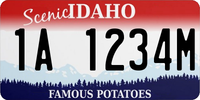 ID license plate 1A1234M