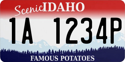 ID license plate 1A1234P