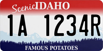 ID license plate 1A1234R