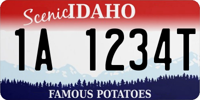ID license plate 1A1234T