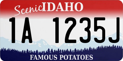 ID license plate 1A1235J
