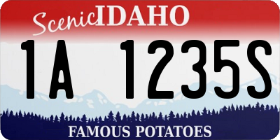 ID license plate 1A1235S