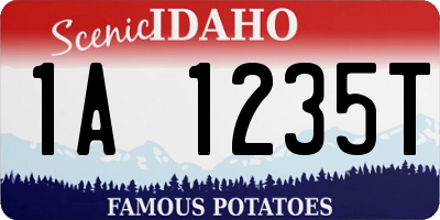 ID license plate 1A1235T