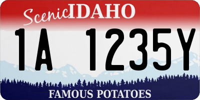 ID license plate 1A1235Y