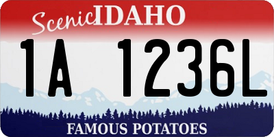 ID license plate 1A1236L