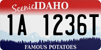 ID license plate 1A1236T