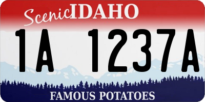ID license plate 1A1237A