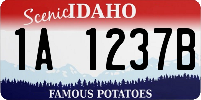 ID license plate 1A1237B