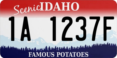 ID license plate 1A1237F