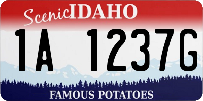 ID license plate 1A1237G