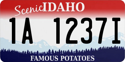 ID license plate 1A1237I